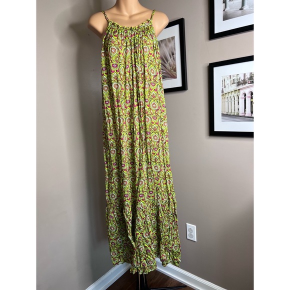 Anthropologie Flounced Maxi Lounge Dress - Picture 5 of 7